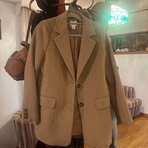 Tan Blazer with Button Details